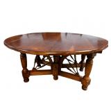 SOLID WALNUT ROUND VICTORIAN COCKTAIL TABLE