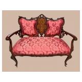 EDWARDIAN MARQUETRY INLAID SETTEE