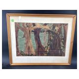 SARAH GEWATER FOREST WATERCOLOR PAINTING 1964 IN