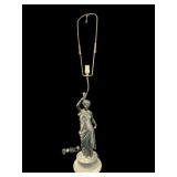 LARGE FIGURAL IRON TABLE LAMP