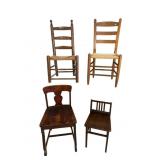 LOT OF 4 ODD CHAIRS