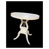 PAINTED LYRE BASED OVAL TABLE