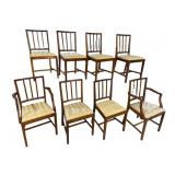 8 SOLID MAHOGANY EARLY 20TH CENTURY SLAT BACK