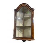 BURLED HANGING CORNER CABINET