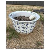 PORCELAIN FISH BOWL PLANTER