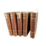 5 VOLUMES OF HONORE DE BALZAC LEATHER BOUND BOOKS