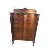 MAHOGANY CLAWFOOT ANTIQUE CHEST