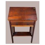 OAK MISSION STYLE SLANT FRONT DESK