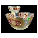 VINTAGE HARVEST FRUIT MCM CHIP AND DIP BOWL