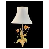WILDWOOD HOLLYWOOD REGENCY METAL FLORAL LAMP