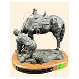 SIGNED DAN BATES BRONZE TROPHY