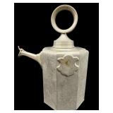 VINTAGE PEWTER WINE COOLER OCTAGONAL DECANTER