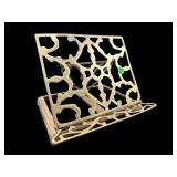 ORNATE BRASS BOOK STAND
