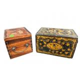 2 PC LOT TEACADDYS