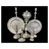 LARGE LOT SILVERPLATE & PEWTER