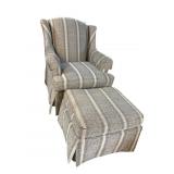 WESLEY HALL CLUB CHAIR AND OTTOMAN