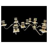 2 SILVERPLATE CANDELABRA TOPPERS