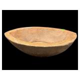 HAND CARVED OBLONG WOODEN DOUGH BOWL