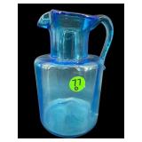 BLENKO TEAL MCM GLASS PITCHER
