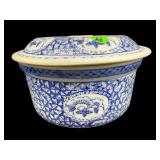 WILLIAM SONOMA BLUE AND WHITE PORCELAIN COVERED