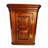SOLID WALNUT CUSTOM HANGING 1 DOOR CORNER CABINET