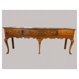 CUSTOM QUEEN ANNE 4 DRAWER PEGGED SIDEBOARD
