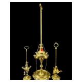 3 PC LOT WHALE OIL LAMPS