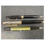 LOT OF 3 SHEAFFERS WHITE DOT & OTHER PENCILS/PENS