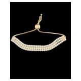 DESIGNER JOAN BOYCE COPPER TONE CRYSTAL BRACELET;