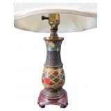 SMALL CLOISONNE BRONZE LAMP