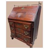 SOLID MAHOGANY CENTENNIAL CHIPPENDALE SLANT FRONT