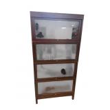 CLEAN MAHOGANY 4 STACKING BARRISTER BOOKCASE