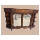 INLAID MAHOGANY 2 DOOR CREDENZA