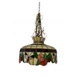 HANGING LEADED GLASS TIFFANY STYLE CHANDELIER
