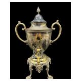 ANTIQUE ORNATE SILVER PLATE SAMOVAR
