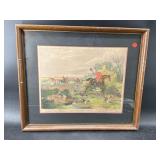 BACHELORS HALL HAND COLORED LITHOGRAPH IN FRAME