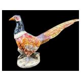 HAND PAINTED POTTERY PHEASANT