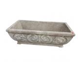 RECTANGLE ORNATE CONCRETE PLANTER