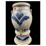 ROWE POTTERY BLUE MARK WATER DISPENSER ON STAND