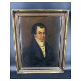 19TH CENT. OIL ON BOARD PORTRAIT