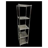 CHROME AND GLASS 4 TIER SHELF