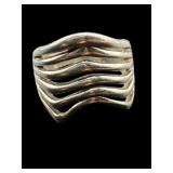 STERLING SILVER MODERNIST DESIGN WAVY RING