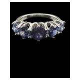 DESIGNER YGI STERLING SILVER BLUE CZ RING