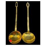 2 SOLID BRASS LADLES
