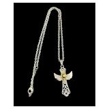 DESIGNER MA STAINLESS ANGEL NECKLACE;