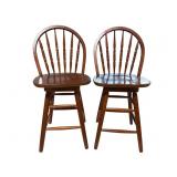 2 CONTEMPORARY WINDSOR CHERRY BAR STOOLS