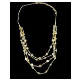 DESIGNER JOAN BOYCE GOLD TONE CRYSTAL NECKLACE;