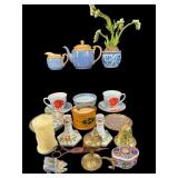 LARGE LOT ORIENTAL PORCELAIN/DECORATIVE ITEMS