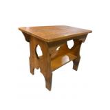 SOLID OAK 2 TIER TABLE