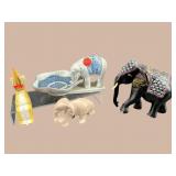 LOT OF 4 ELEPHANT FIGURINES